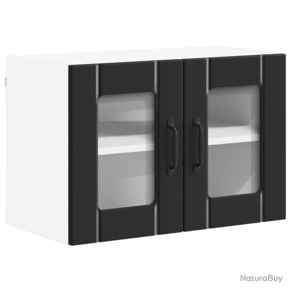 Armoire de cuisine moderne fonctionnelle int�rieur 60 x 31 x 40 cm en bois d'ing�nierie noir 02_005