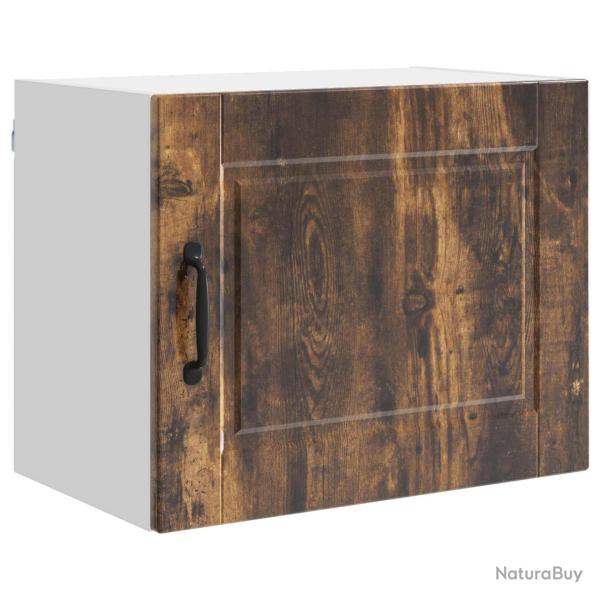 Armoire de cuisine moderne murale rangement pratique 50 x 31 x 40 cm en bois d'ing�nierie ch�ne fum