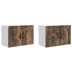 Lot de 2 armoires murales de cuisine moderne pratique style &eacute;pur&eacute; 60 x 31 x 40 cm en bois d'ing&eacute;nie
