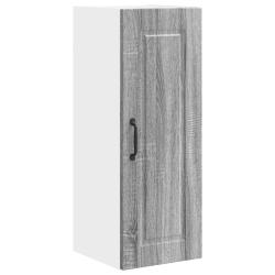 Armoire de cuisine moderne mural rangement efficace 30 x 31 x 80 cm en bois d'ing&eacute;nierie gris sonom
