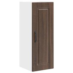 Armoire murale de cuisine moderne rangement efficace 30 x 31 x 80 cm en bois d'ing&eacute;nierie ch&ecirc;ne bru