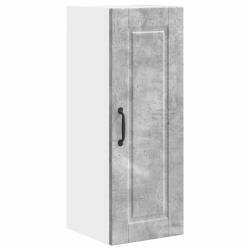 Armoire de cuisine murale moderne rangement pratique 30 x 31 x 80 cm en bois d'ing&eacute;nierie gris b&eacute;to