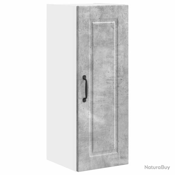 Armoire de cuisine murale moderne rangement pratique 30 x 31 x 80 cm en bois d'ing�nierie gris b�to