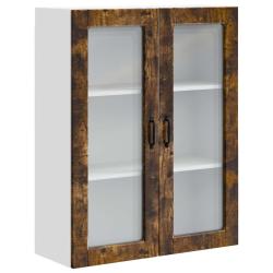 Armoire murale de cuisine moderne rangement pratique 80 x 31 x 100 cm en bois d'ing&eacute;nierie ch&ecirc;ne fu