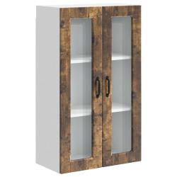 Armoire de cuisine murale moderne avec &eacute;tag&egrave;res pratiques 60 x 31 x 100 cm en bois d'ing&eacute;nierie ch&ecirc;