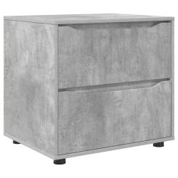 Armoire de rangement avec tiroirs pratique design &eacute;pur&eacute; 60 x 48 x 57 cm en bois d'ing&eacute;nierie gris b