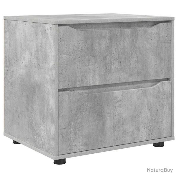 Armoire de rangement avec tiroirs pratique design �pur� 60 x 48 x 57 cm en bois d'ing�nierie gris b
