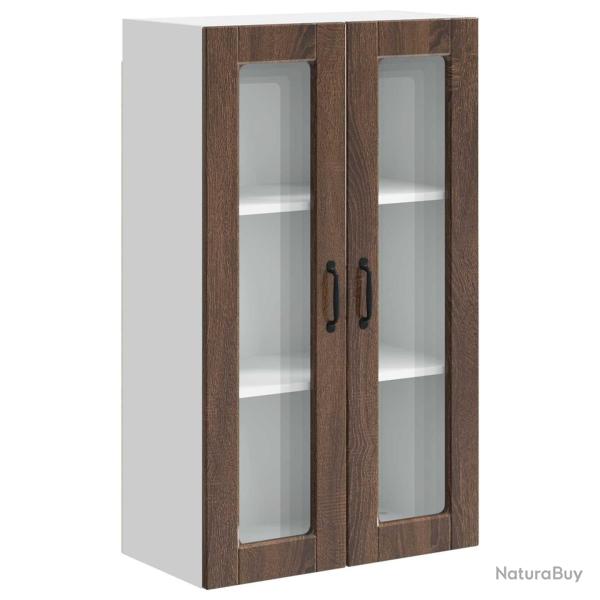 Armoire de cuisine murale moderne rangement int�rieur 60 x 31 x 100 cm en bois d'ing�nierie ch�ne b