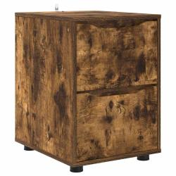 Armoire de rangement minimaliste &eacute;pur&eacute; 40 x 48 x 57 cm avec tiroirs fonctionnels en bois d'ing&eacute;nier