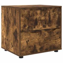 Armoire de rangement design &eacute;pur&eacute; ajustable 60 x 48 x 57 cm en bois d'ing&eacute;nierie ch&ecirc;ne fum&eacute; 02_0054