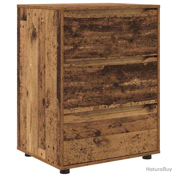 Armoire de rangement avec tiroirs espace de rangement 60 x 48 x 81 cm en bois d'ing�nierie bois anc