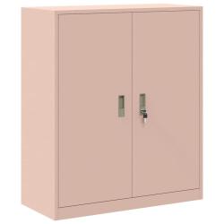 Armoire de rangement moderne avec portes verrouillables 90 x 40 x 105 cm en acier lamin&eacute; &agrave; froid ro