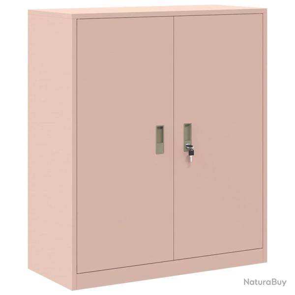 Armoire de rangement moderne avec portes verrouillables 90 x 40 x 105 cm en acier lamin� � froid ro