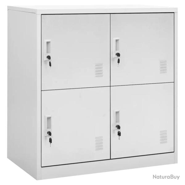 Lot de 5 armoires � casiers modernes avec serrures 90 x 45 x 92 cm en acier gris clair 02_0055152
