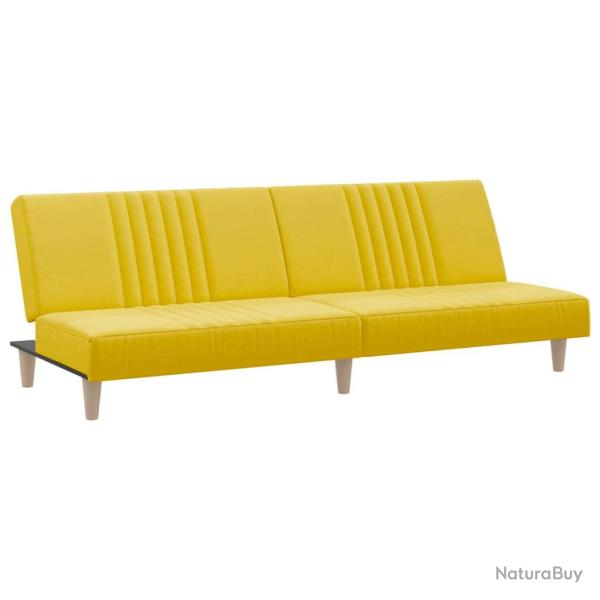Canap�-lit jaune clair tissu 02_0020417