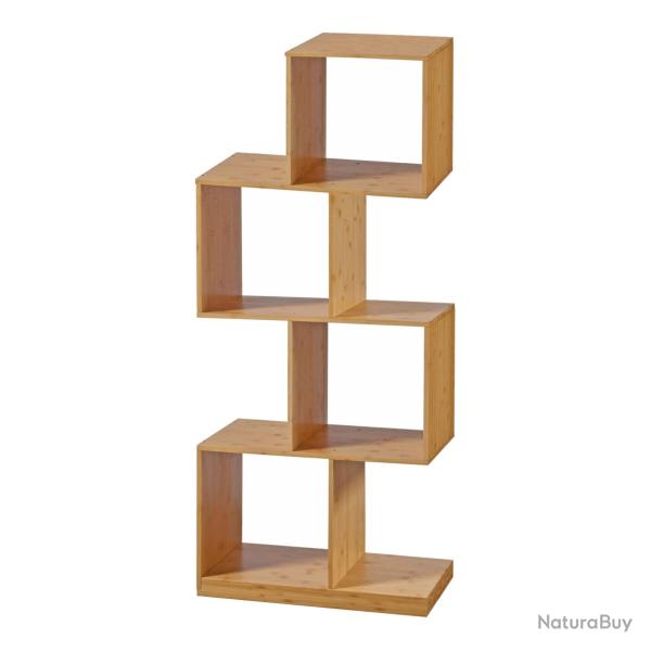 Biblioth�que � 4 niveaux bambou 130 x 55 x 30 cm naturel 03_0008988