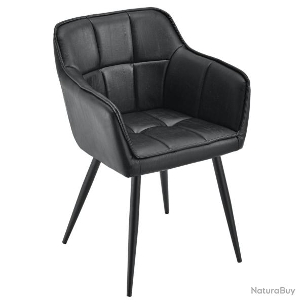 Lot de 2 chaises de salle � manger salon design moderne cuisine 81 x 57 x 53 cm noir 03_0009609