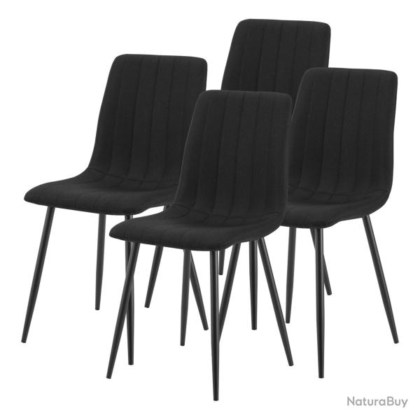 Lot de 4 chaises de salle � manger moderne design robuste 89 x 43 x 52 cm noir 03_0009808