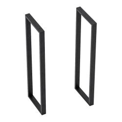 Set de 2 pieds de table acier 87 x 27 x 4 cm noir 03_0010592