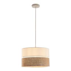 Lampe lampadaire suspension blanc / effet lin 03_0010730