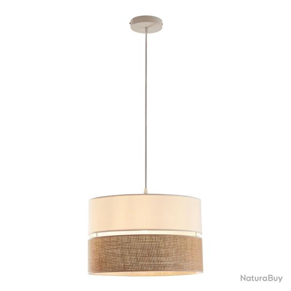 Lampe lampadaire suspension blanc / effet lin 03_0010730