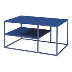 Table basse console d'appoint salon rectangulaire 45 x 90 x 60 cm bleu fonc&eacute; 03_0010856