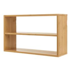 &Eacute;tag&egrave;re design intemporel salon chambre meuble de rangement murale bambou 50 x 15 x 30 cm naturel 0
