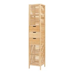 Meuble colonne de salle de bain bambou 180 x 35 x 35 cm 03_0009948
