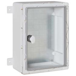 Armoire de contr&ocirc;le moderne rangement polyvalent 47 x 20 x 60 cm en plastic gris 02_0058208