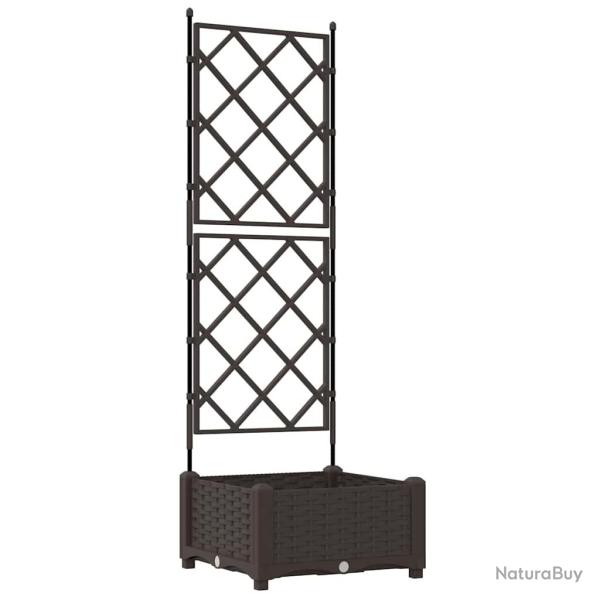Cache-pot de jardin moderne ext�rieur 40 x 40 x 125 cm durable design chic en acier marron 02_00585