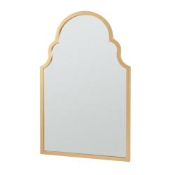 Miroir d&eacute;coration moderne design mural MDF 90 x 60 cm or 03_0010178