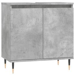 Armoire de bain design industrielle grand espace de rangement 58 x 33 x 60 cm en bois gris b&eacute;ton 02