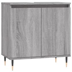 Armoire de bain moderne pratique rangement 58 x 33 x 60 cm en bois d'ing&eacute;nierie sonoma gris 02_0049