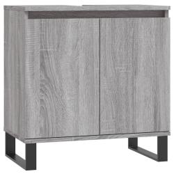 Armoire de bain moderne avec grand rangement style industriel 58 x 33 x 60 cm en bois d'ing&eacute;nierie
