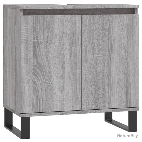 Armoire de bain moderne avec grand rangement style industriel 58 x 33 x 60 cm en bois d'ing�nierie
