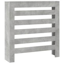 Cache-radiateur avec &eacute;tag&egrave;re horizontale moderne pour salon 78 x 20 x 82 cm en bois gris b&eacute;ton 02_0