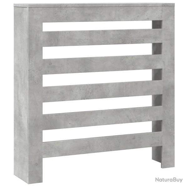 Cache-radiateur avec �tag�re horizontale moderne pour salon 78 x 20 x 82 cm en bois gris b�ton 02_0