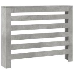 Cache-radiateur design moderne avec &eacute;tag&egrave;re fonctionnelle salon 104 x 20 x 82 cm en bois gris b&eacute;ton