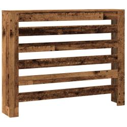 Cache-radiateur moderne avec &eacute;tag&egrave;re d&eacute;corative 104 x 20 x 82 cm en bois d'ing&eacute;nierie vieux bois 02
