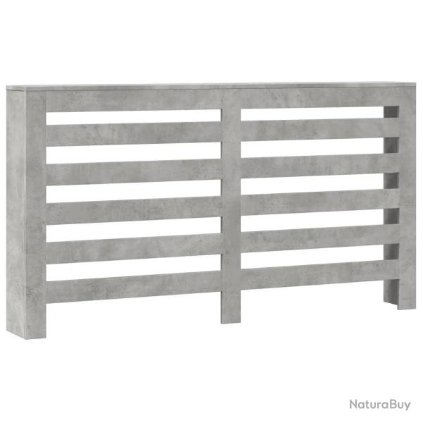 Cache-radiateur moderne avec �tag�re pratique salon 149 x 20 x 82 cm en bois d'ing�nierie gris b�to