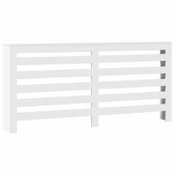 Cache-radiateur moderne pratique &eacute;tag&egrave;re salon 175 x 20 x 82 cm en bois d'ing&eacute;nierie blanc 02_00497