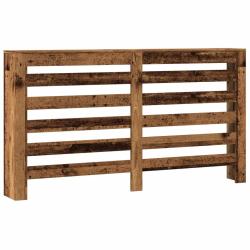 Cache-radiateur moderne avec &eacute;tag&egrave;re pratique 149 x 20 x 82 cm en bois d'ing&eacute;nierie vieux bois 02_0