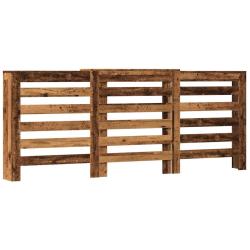Cache-radiateur moderne lattes d&eacute;coratif salon 205 x 21,5 x 83,5 cm en bois d'ing&eacute;nierie vieux bois