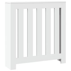 Cache-radiateur moderne avec &eacute;tag&egrave;re pratique 78 x 20 x 82 cm en bois d'ing&eacute;nierie blanc 02_0049807