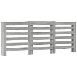 Cache-radiateur &agrave; lattes moderne 205 x 21,5 x 83,5 cm pratique minimaliste pour salon en bois d'ing