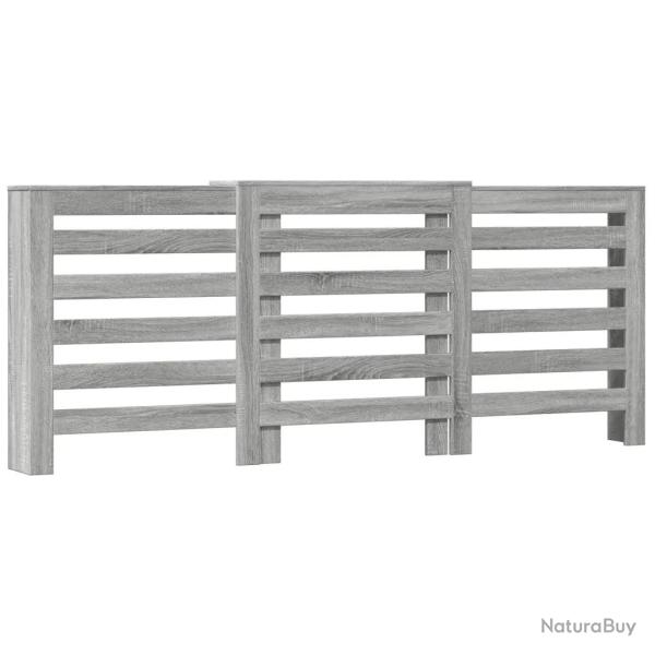 Cache-radiateur � lattes moderne 205 x 21,5 x 83,5 cm pratique minimaliste pour salon en bois d'ing