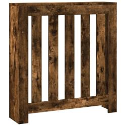 Cache-radiateur moderne avec &eacute;tag&egrave;re d&eacute;corative 78 x 20 x 82 cm en bois d'ing&eacute;nierie ch&ecirc;ne fum&eacute; 02_