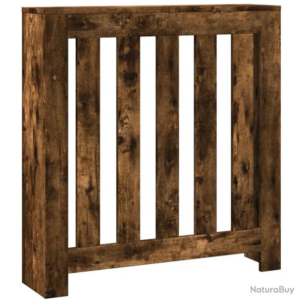 Cache-radiateur moderne avec �tag�re d�corative 78 x 20 x 82 cm en bois d'ing�nierie ch�ne fum� 02_