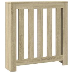 Cache-radiateur moderne d&eacute;coratif avec &eacute;tag&egrave;re pratique 78 x 20 x 82 cm en bois d'ing&eacute;nierie ch&ecirc;ne