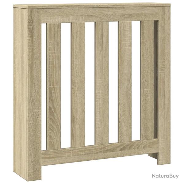 Cache-radiateur moderne d�coratif avec �tag�re pratique 78 x 20 x 82 cm en bois d'ing�nierie ch�ne